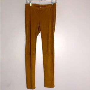 ADRIENNE VITTADINI Camel Suede Legging Straight Small women’s pants